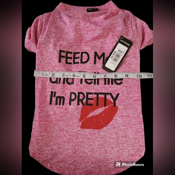 NWT Fab Dog Feed Me pink t-shirt. - Picture 9 of 9